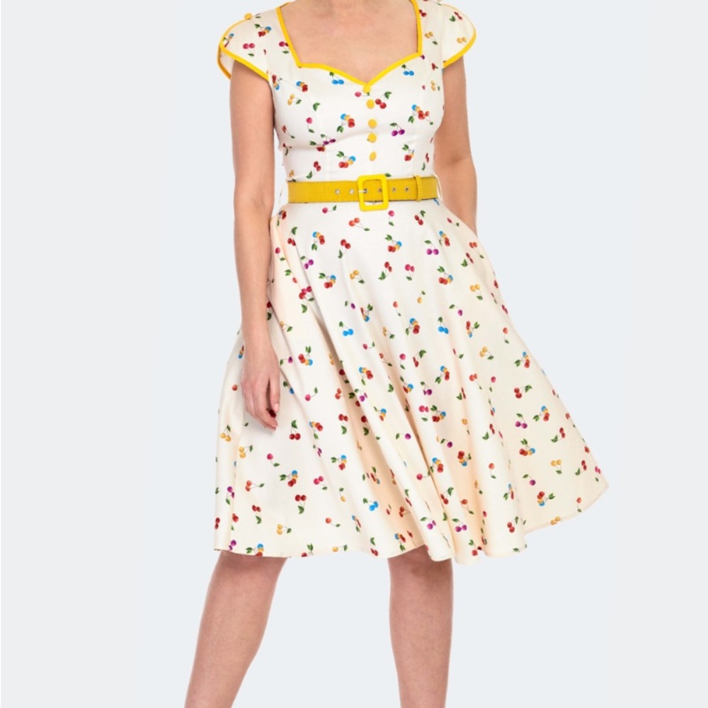 Voodoo Vixen CHERRY CHACHA FLARE DRESS - Picture 2 of 10